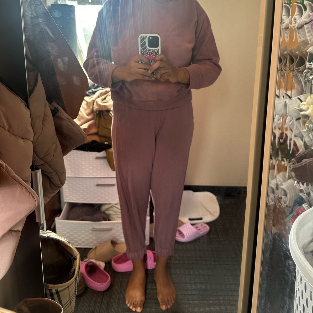Purple Two Piece Sweat Set